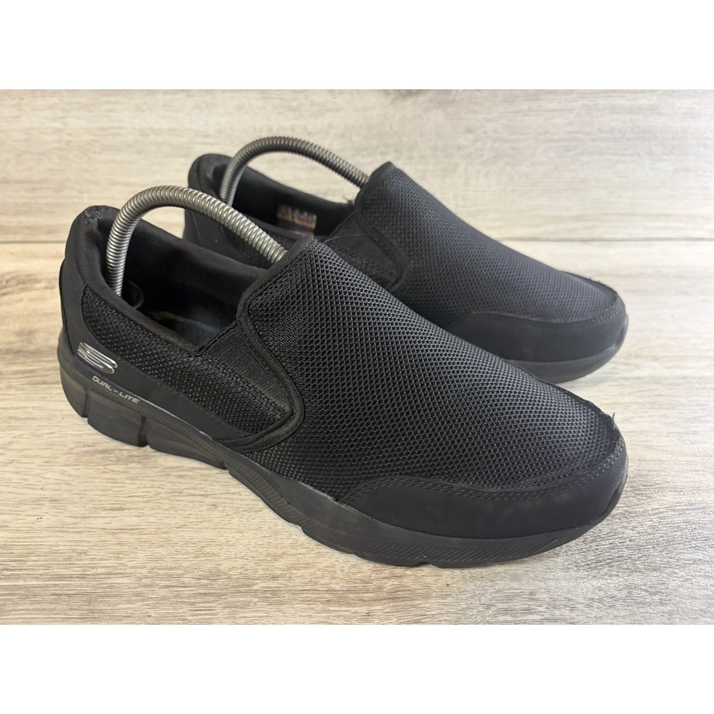 Skechers‎ Shoes Mens 8.5 Equalizer 3.0 Slip On Relaxed Fit Black Sneakers 58881S